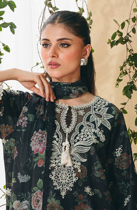 Abyaan - Aabyaan Shezlin Chikankari Lawn'25 Embroidered Suit Unstitched 3 Piece - Summer Collection - aubranz.com