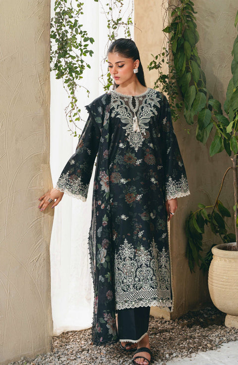 Abyaan - Aabyaan Shezlin Chikankari Lawn'25 Embroidered Suit Unstitched 3 Piece - Summer Collection - aubranz.com