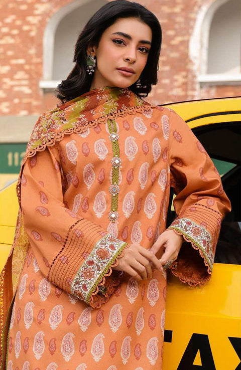 Asimjofa - Asim Jofa Eid Essentials'25 Printed Lawn Suit Unstiched 3 Piece-Summer Collection - aubranz.com