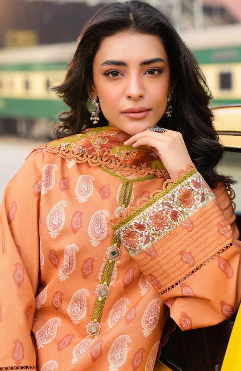 Asimjofa - Asim Jofa Eid Essentials'25 Printed Lawn Suit Unstiched 3 Piece-Summer Collection - aubranz.com