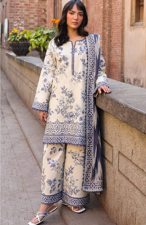 Asimjofa - Asim Jofa Eid Essentials'25 Printed Lawn Suit Unstiched 3 Piece-Summer Collection - aubranz.com