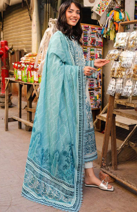Asimjofa - Asim Jofa Eid Essentials'25 Printed Lawn Suit Unstiched 3 Piece-Summer Collection - aubranz.com