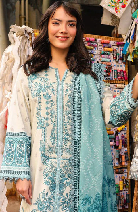 Asimjofa - Asim Jofa Eid Essentials'25 Printed Lawn Suit Unstiched 3 Piece-Summer Collection - aubranz.com