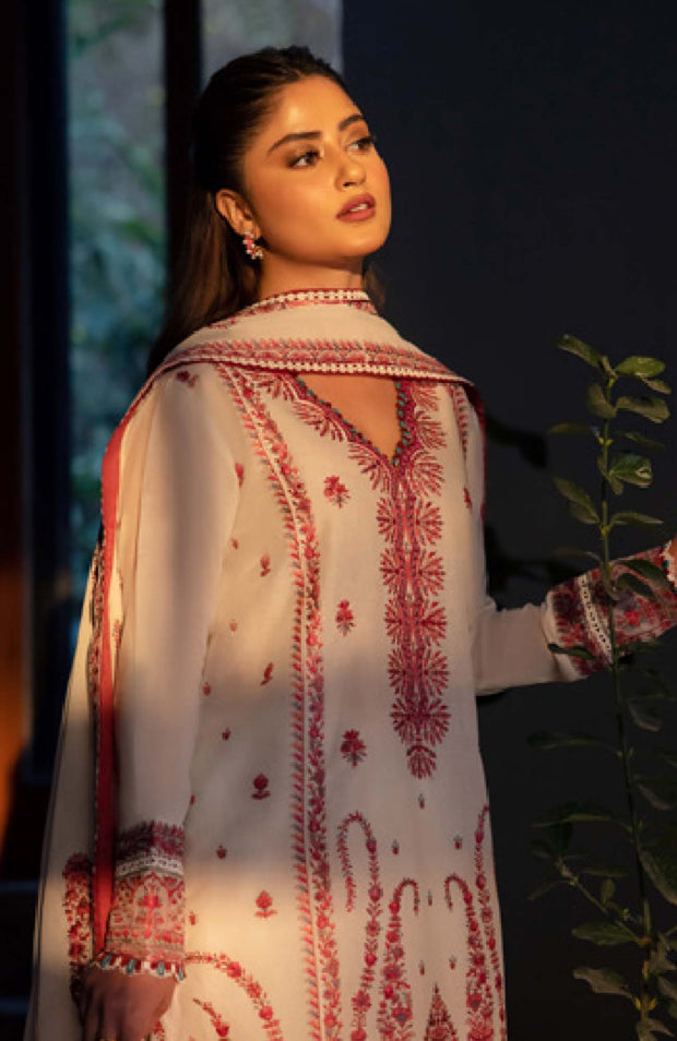 Zaha - Zaha Lawn Embroidered Lawn Suit Unstitched 3 Piece ZHL24L9A Summer Collection - aubranz.com