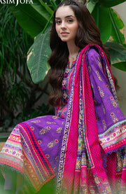 Asimjofa - Asim Jofa Lawn'25 Printed Suits Unstitched 3 Piece - Summer Collection - aubranz.com