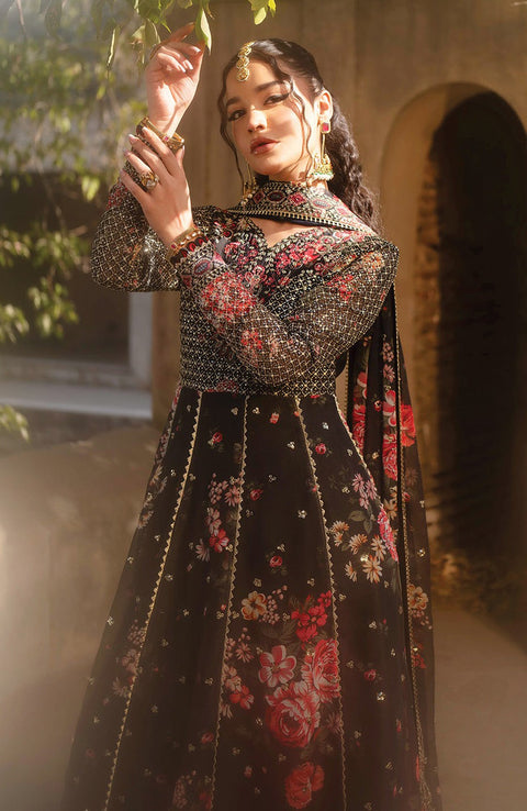 Xenia - Rumi Luxe'25 By Xenia Embroidered Chiffon Suit Unstitched 3 piece - Formal Collection - aubranz.com
