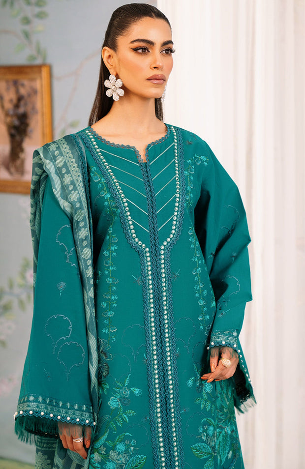Binilyas - La'Hira Spring Summer By Bin Ilyas Lawn Collection'24 Unstitched 3 Piece Summer Collection - aubranz.com