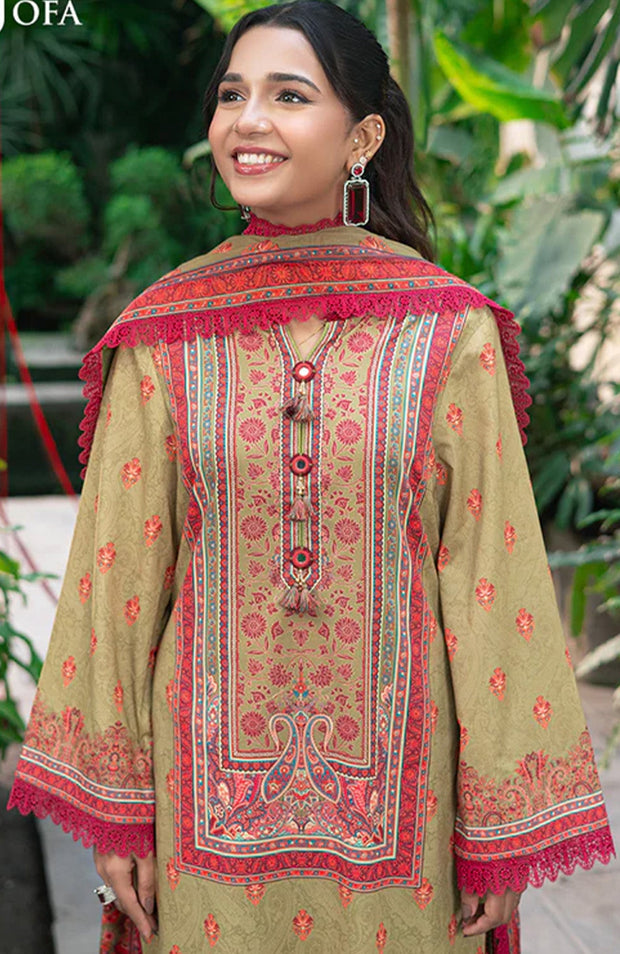 Asimjofa - Asim Jofa Lawn'25 Printed Suits Unstitched 3 Piece - Summer Collection - aubranz.com