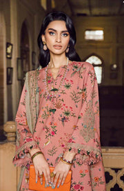 Mariab - M Prints Intermix Fall Edit'25 By Maria B Embroidered Cambric Suits Unstitched 3 Piece - Winter Collection - aubranz.com