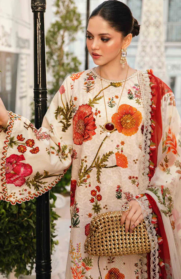 Mariab - MPrint Eid Edit'25 By Maria B Embroidered Lawn Suits Unstitched 3 Piece - Summer Collection - aubranz.com