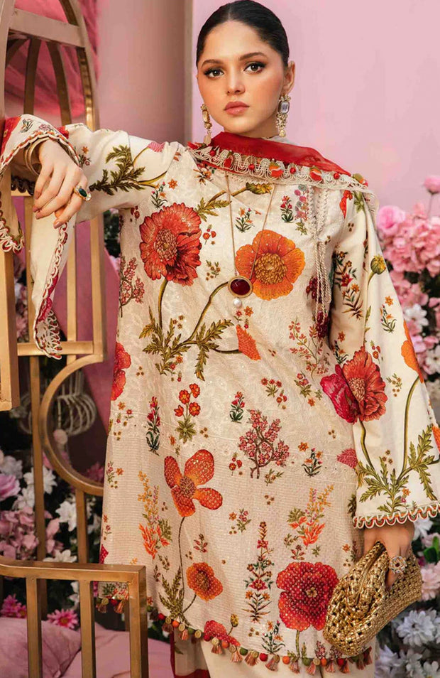 Mariab - MPrint Eid Edit'25 By Maria B Embroidered Lawn Suits Unstitched 3 Piece - Summer Collection - aubranz.com