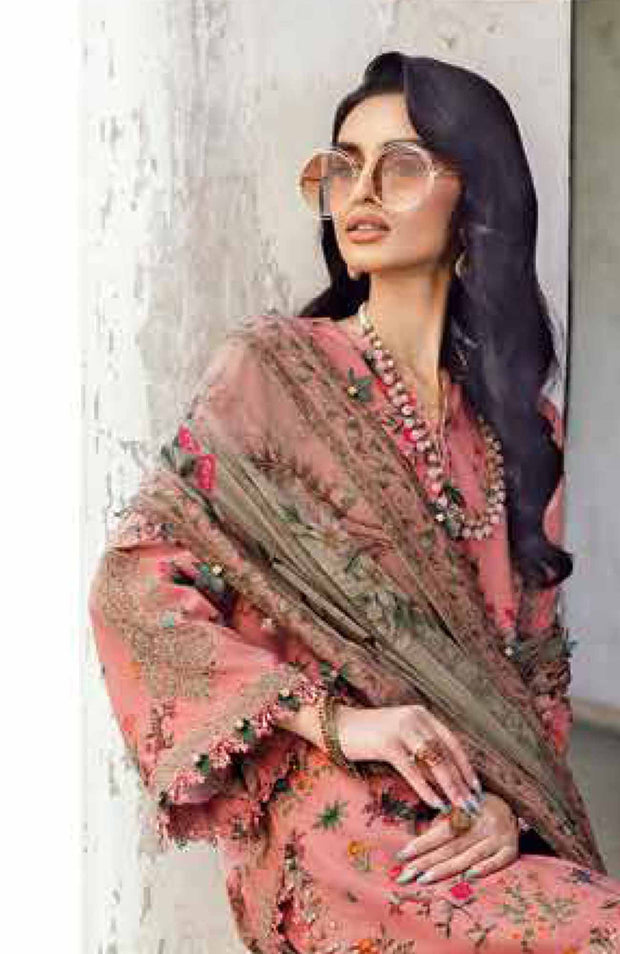 Mariab - M Prints Intermix Fall Edit'25 By Maria B Embroidered Cambric Suits Unstitched 3 Piece - Winter Collection - aubranz.com