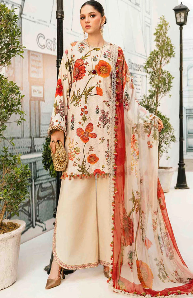 Mariab - MPrint Eid Edit'25 By Maria B Embroidered Lawn Suits Unstitched 3 Piece - Summer Collection - aubranz.com