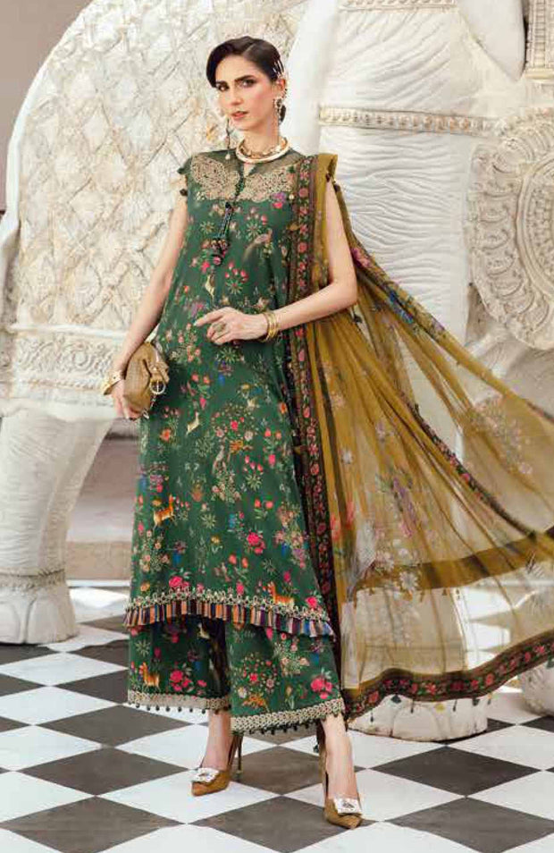 Mariab - M Prints Intermix Fall Edit'25 By Maria B Embroidered Cambric Suits Unstitched 3 Piece - Winter Collection - aubranz.com