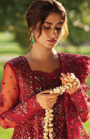 Qalamkar - Qalamkar shadmani raw silk'24 embroidered suits unstitched 3 piece - festive collection - aubranz.com