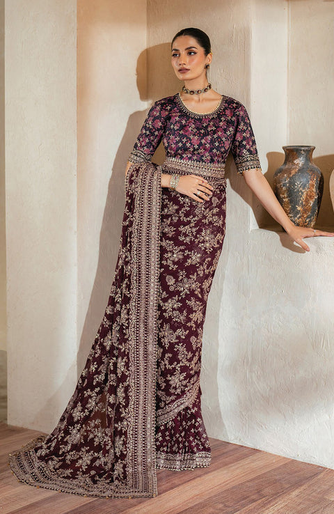 Xenia - Niran by Xenia Embroidered Chiffon Suits Unstitched 3 Piece - Formals Collection - aubranz.com