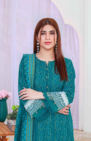 Abtextiles - Meerub Ikat Wrinkle Free Collection'25 By Ab Textiles Embroidered Lawn Suit Unstitched 3 Piece - Summer Collection - aubranz.com