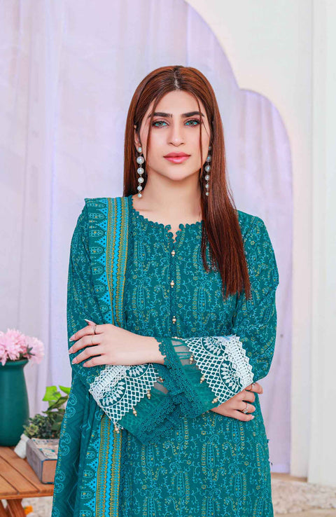 Abtextiles - Meerub Ikat Wrinkle Free Collection'25 By Ab Textiles Embroidered Lawn Suit Unstitched 3 Piece - Summer Collection - aubranz.com