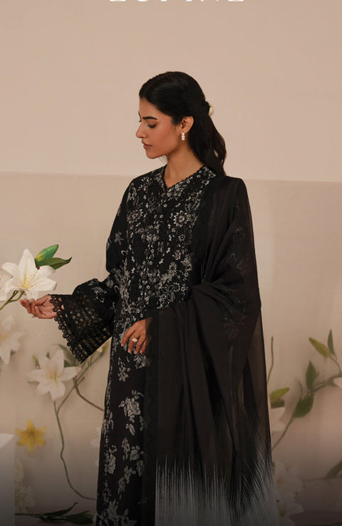 Afrozeh - Floral Charm'25 by Afrozeh Embroidered Lawn Suits Unstitched 3 Piece - Summer Collection - aubranz.com