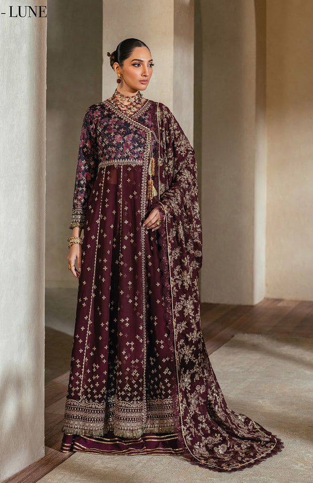 Xenia - Niran by Xenia Embroidered Chiffon Suits Unstitched 3 Piece - Formals Collection - aubranz.com