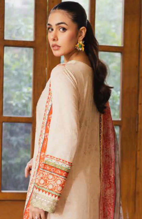 Freesia - Freesia Premium Lawn'25 Embroidered Suits Unstitched 3 Piece - Summer Collection - aubranz.com