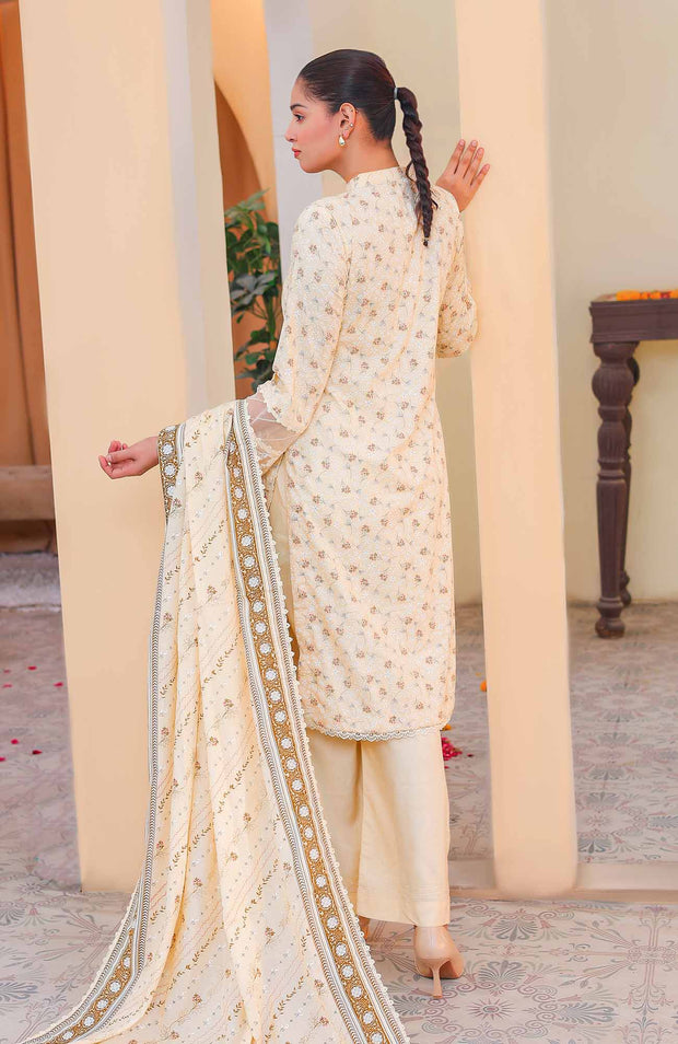 Abtextiles - Meerub Ikat Vol 2 Wrinkle Free Collection'25 By Ab Textile Embroidered Lawn Suit Unstitched 3 Piece - Summer Collection - aubranz.com
