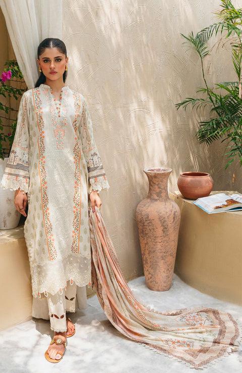 Abyaan - Aabyaan Shezlin Chikankari Lawn'25 Embroidered Suit Unstitched 3 Piece - Summer Collection - aubranz.com