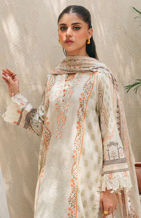 Abyaan - Aabyaan Shezlin Chikankari Lawn'25 Embroidered Suit Unstitched 3 Piece - Summer Collection - aubranz.com