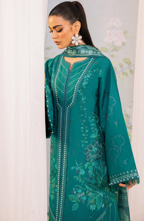 Binilyas - La'Hira Spring Summer By Bin Ilyas Lawn Collection'24 Unstitched 3 Piece Summer Collection - aubranz.com