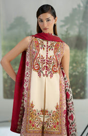 Saira_Rizwan - Joolie Prints Collecetion'25 By Saira Rizwan Printed Lawn Suit Unstitched 3 Piece - Summer Collection - aubranz.com