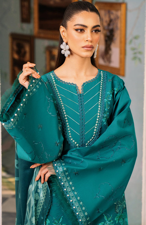 Binilyas - La'Hira Spring Summer By Bin Ilyas Lawn Collection'24 Unstitched 3 Piece Summer Collection - aubranz.com