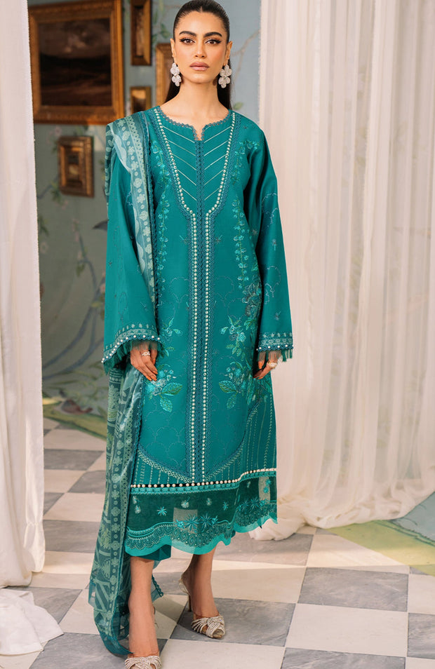 Binilyas - La'Hira Spring Summer By Bin Ilyas Lawn Collection'24 Unstitched 3 Piece Summer Collection - aubranz.com