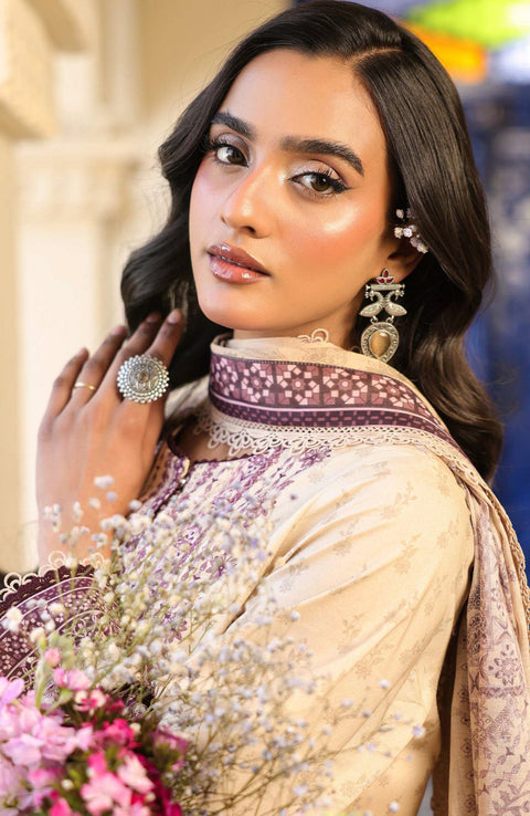 Asimjofa - Asim Jofa Eid Essentials'25 Printed Lawn Suit Unstiched 3 Piece-Summer Collection - aubranz.com