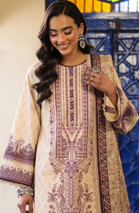 Asimjofa - Asim Jofa Eid Essentials'25 Printed Lawn Suit Unstiched 3 Piece-Summer Collection - aubranz.com