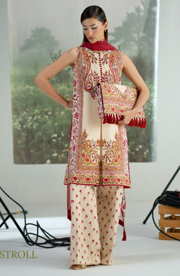 Saira_Rizwan - Joolie Prints Collecetion'25 By Saira Rizwan Printed Lawn Suit Unstitched 3 Piece - Summer Collection - aubranz.com