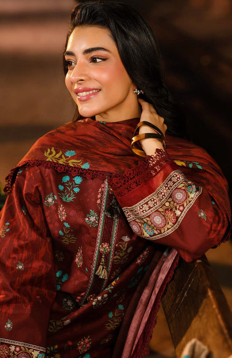 Asimjofa - Asim Jofa Eid Essentials'25 Printed Lawn Suit Unstiched 3 Piece-Summer Collection - aubranz.com