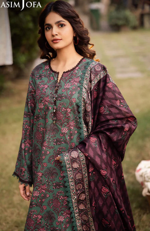 Asimjofa - Asim Jofa Lawn'25 Printed Suits Unstitched 3 Piece - Summer Collection - aubranz.com