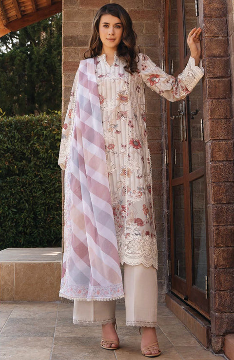 Afrozeh - Afrozeh Damask Lawn'25 Embroidered Suits Unstitched 3 Piece - Summer Collection - aubranz.com