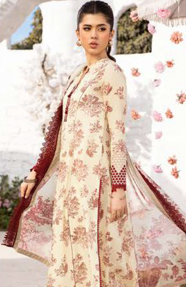 Mariab - Maria B M Basic Vol-1 Printed Lawn Suits Unstitched 3 Piece - Summer Collection - aubranz.com