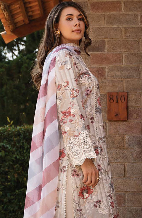 Afrozeh - Afrozeh Damask Lawn'25 Embroidered Suits Unstitched 3 Piece - Summer Collection - aubranz.com