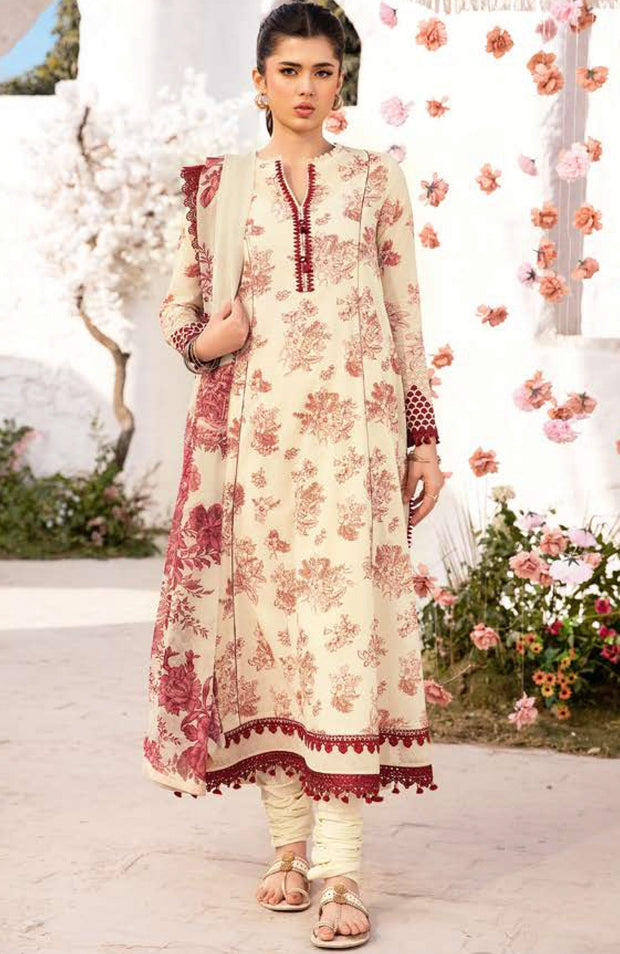 Mariab - Maria B M Basic Vol-1 Printed Lawn Suits Unstitched 3 Piece - Summer Collection - aubranz.com