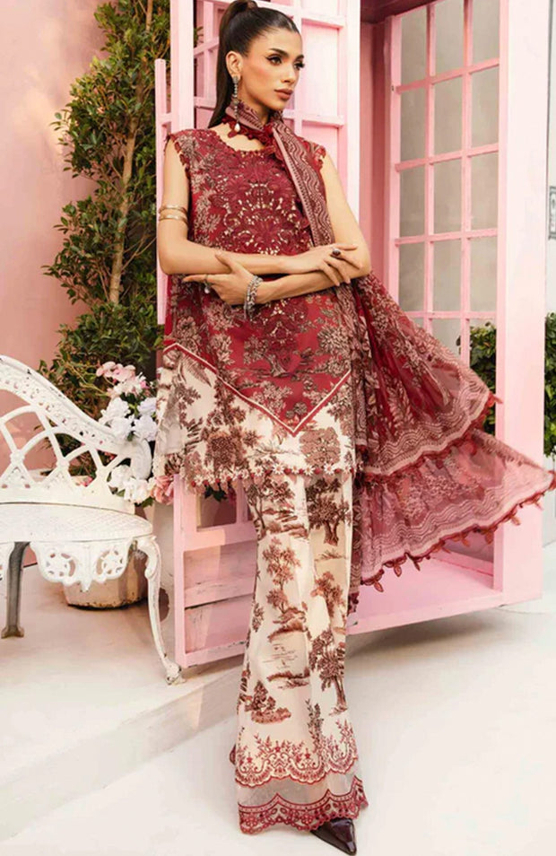 Mariab - MPrint Eid Edit'25 By Maria B Embroidered Lawn Suits Unstitched 3 Piece - Summer Collection - aubranz.com
