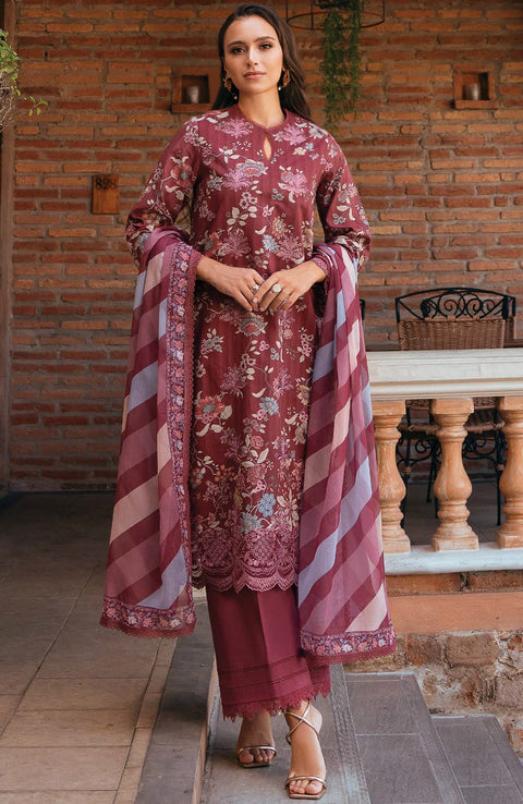 Afrozeh - Afrozeh Damask Lawn'25 Embroidered Suits Unstitched 3 Piece - Summer Collection - aubranz.com