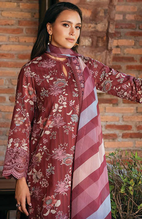 Afrozeh - Afrozeh Damask Lawn'25 Embroidered Suits Unstitched 3 Piece - Summer Collection - aubranz.com