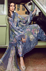 Mariab - M Prints Intermix Fall Edit'25 By Maria B Embroidered Cambric Suits Unstitched 3 Piece - Winter Collection - aubranz.com