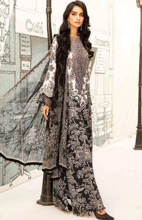 Mariab - MPrint Eid Edit'25 By Maria B Embroidered Lawn Suits Unstitched 3 Piece - Summer Collection - aubranz.com