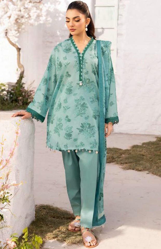 Mariab - Maria B M Basic Vol-1 Printed Lawn Suits Unstitched 3 Piece - Summer Collection - aubranz.com