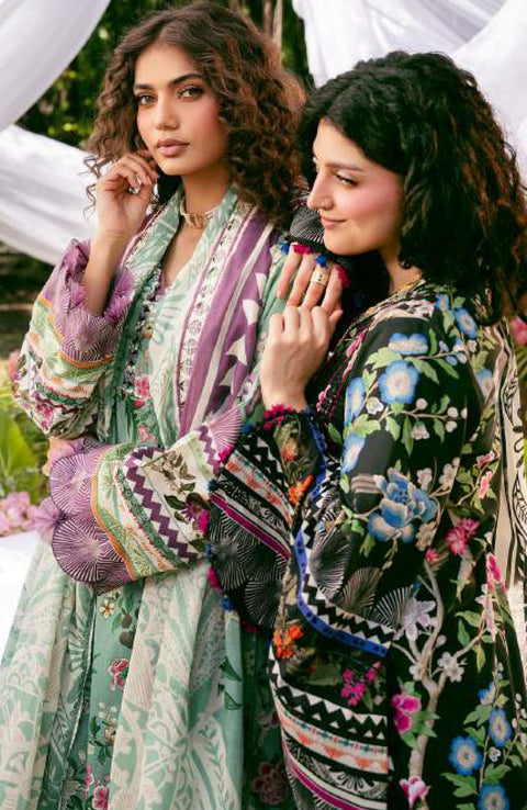 Elaf - Elaf Prints'25 Printed Lawn Suits Unstitched 3 Piece - Summer Collection - aubranz.com