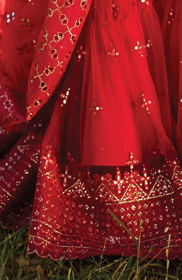 Qalamkar - Qalamkar shadmani raw silk'24 embroidered suits unstitched 3 piece - festive collection - aubranz.com