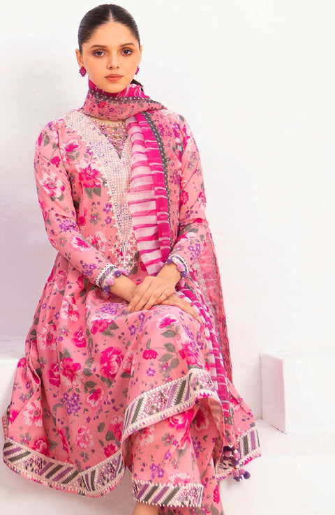 Jazmin - Delia By Jazmin Embroidered Lawn Suits'24 Unstitched 3 Piece Summer Collection - aubranz.com